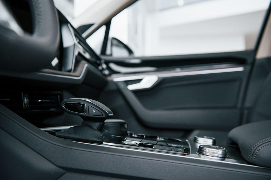 Inspecting the interior of a used car before buying